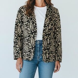 Chico’s Design Oversized Abstract Blazer Jacket 0